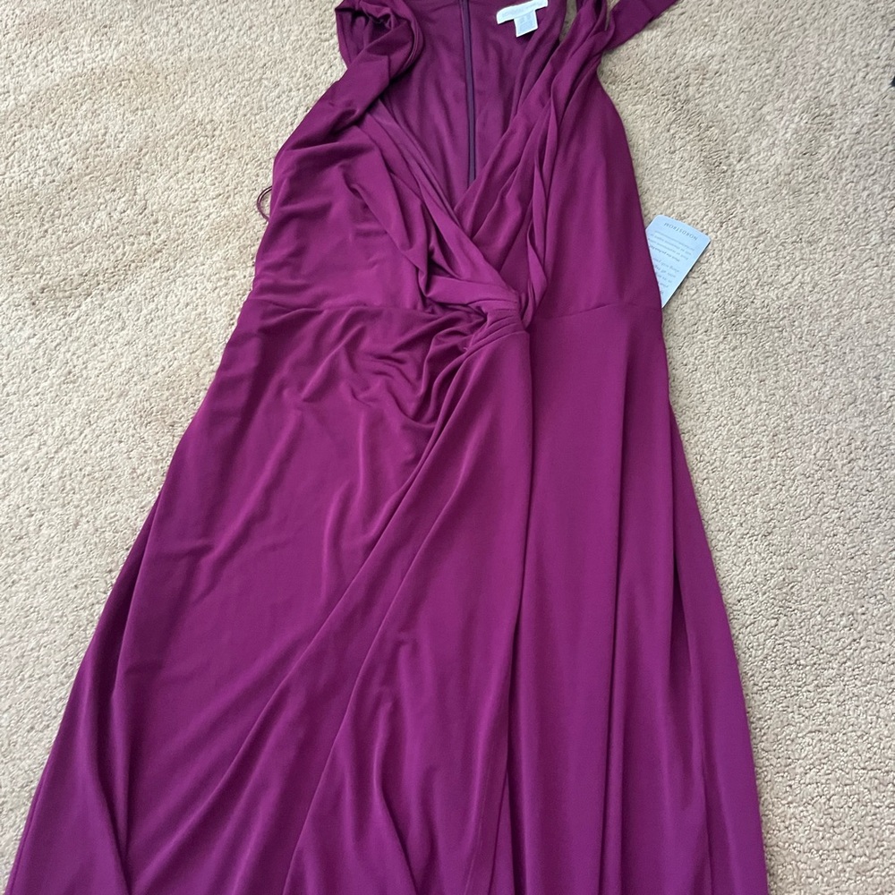 London Times Dress in Plum
